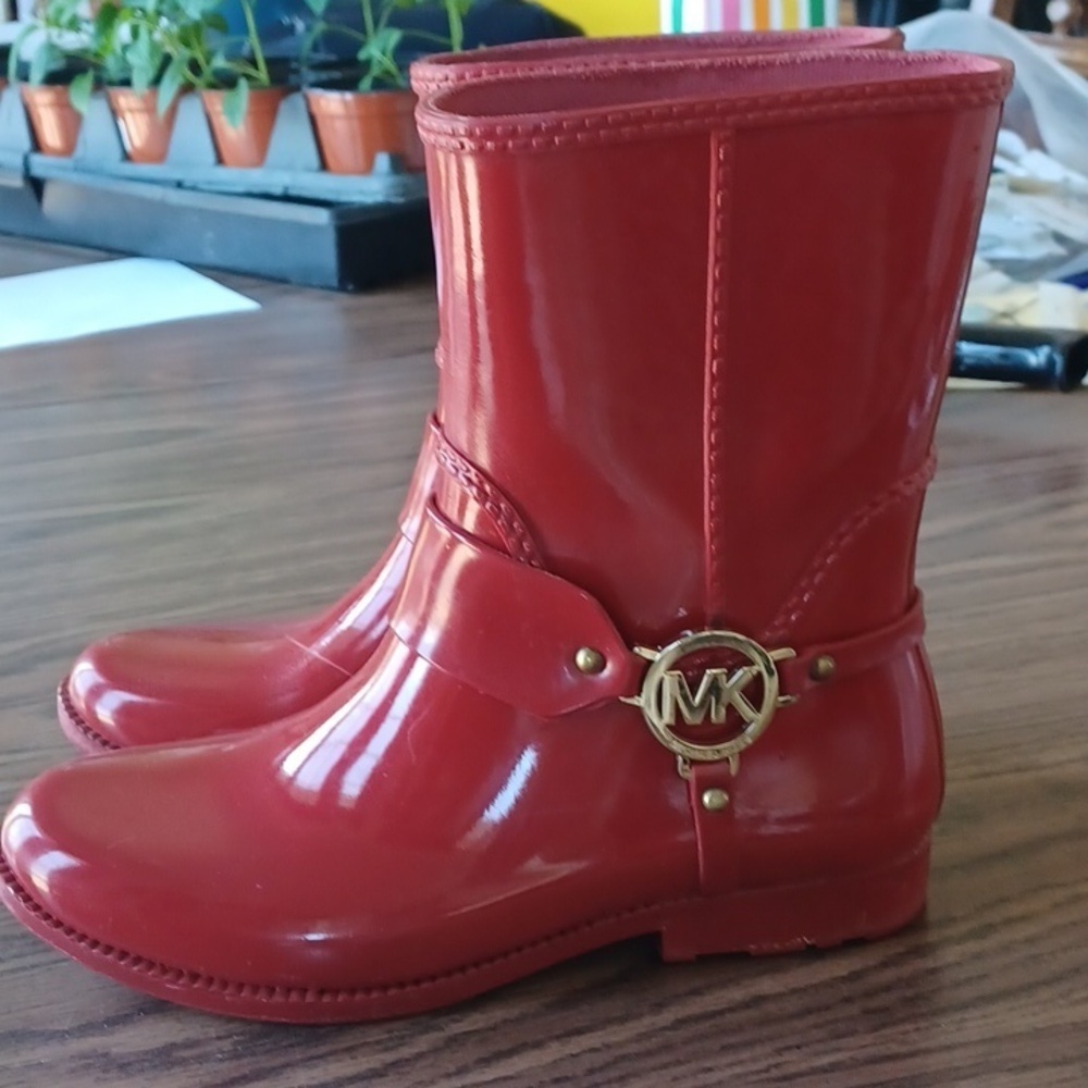 Michael Kors Rain Boot, Red, Sz 8